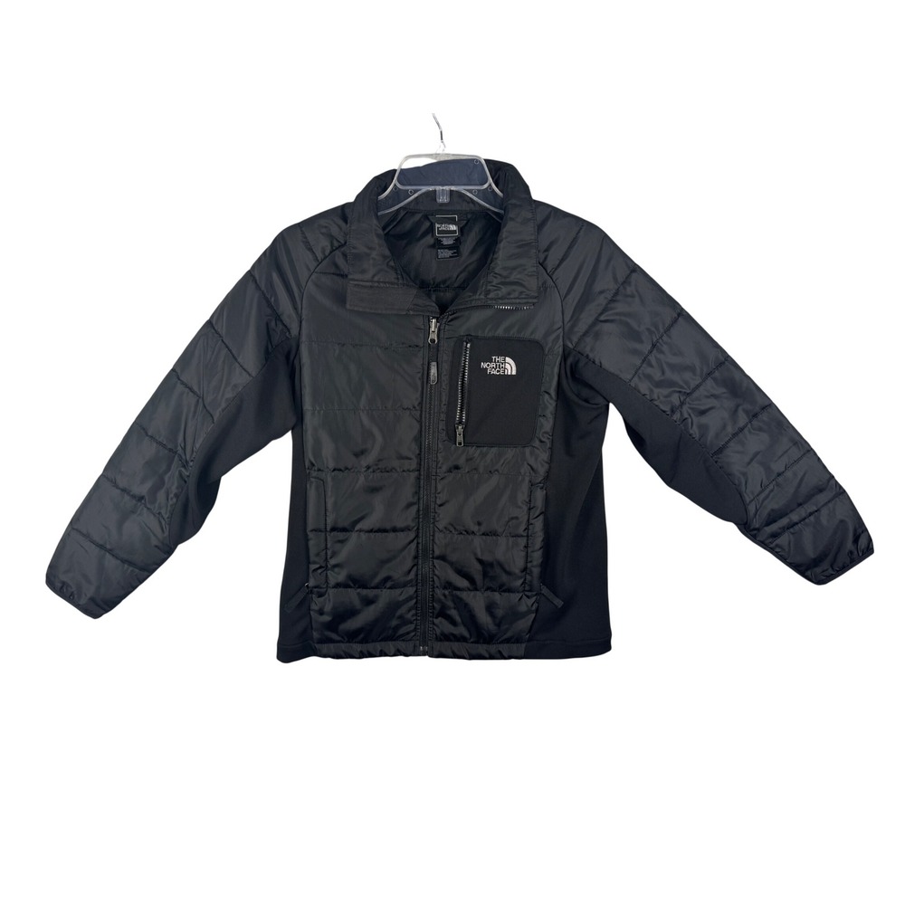 The North Face Boys Large 14/16 Black Hybrid Quilted Full Zip Jacket Puffer